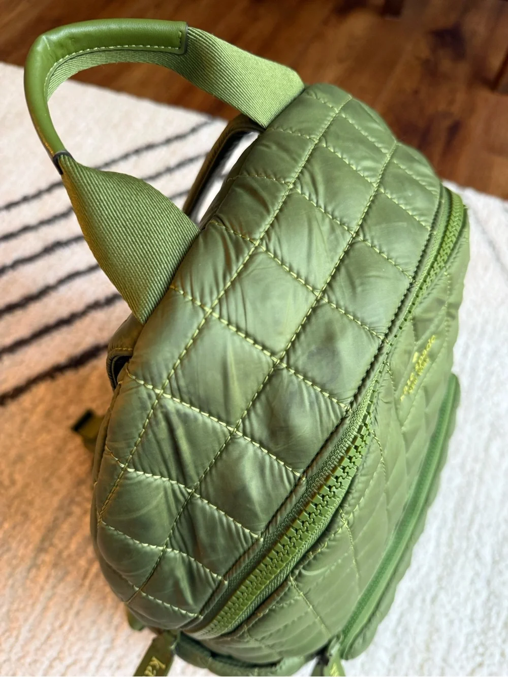 kate spade Quilted Olive Green Mini Backpack